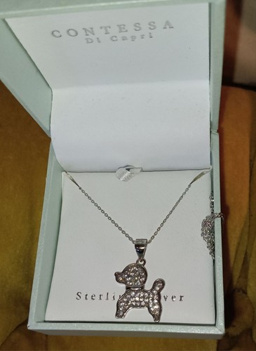 Sterling silver poodle - silver,
