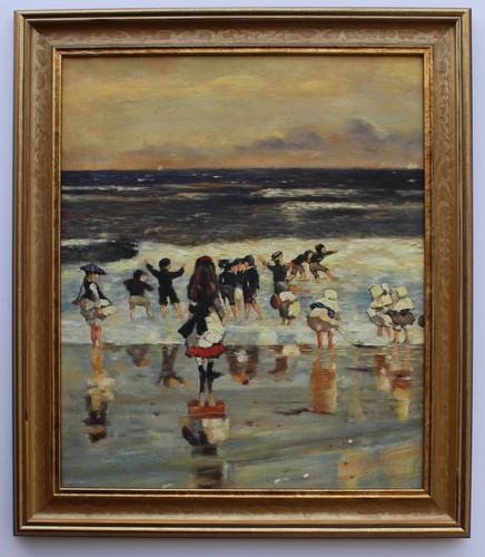 Beach scene 1869 - scene,