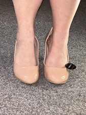 Nude Patent Wide Fit Mid Heel