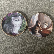 Franklin Mint Decorative cat plate kitten plates Picture Perfect & Purrfection 