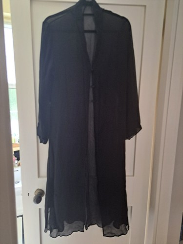 Nitya long black evening - , sheer