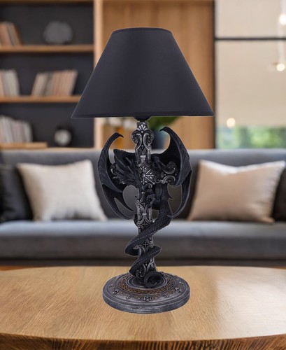 Large dragon table - dragon, lamp