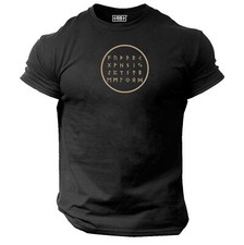 Viking Runes T Shirt Gym Clothing Bodybuilding Workout MMA Nordic Alphabets Top