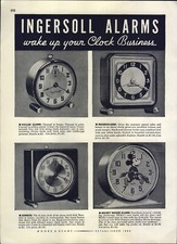 1935 PAPER AD Ingersoll Alarm
