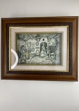 Vintage WALL Art Carved Frame