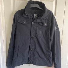 Crosshatch Mens Full Zip Warm Jacket Padded Double Layer Button Winter Coat Lrg