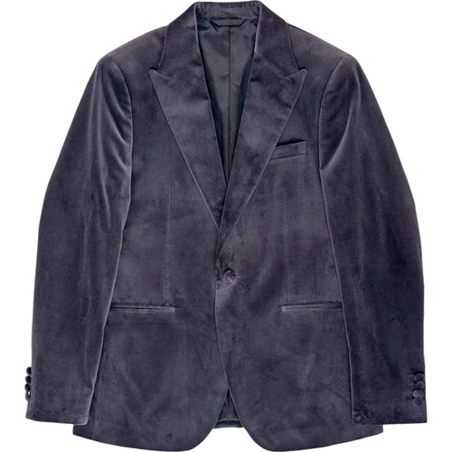 Moss dark grey slim fit - grey, velvet