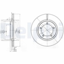 BRAKE DISC DELPHI BG2534 FRONT