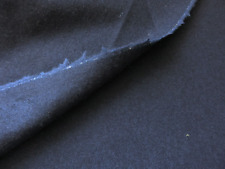 Navy Light Midweight Italian Fine Premium 100% Mottled Wool Flannel Fabric 2.4M