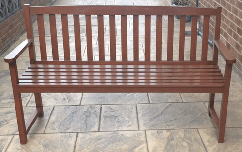 Mahogany wooden garden bench - wooden,
