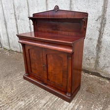 Antique William IV Victorian Mahogany Chiffonier Sideboard Cupboard Server