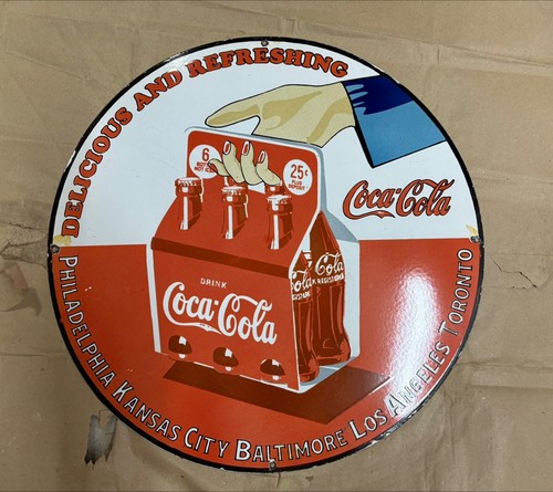 Coca cola porcelain - coca-cola, enamel