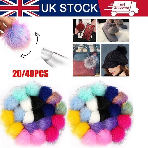 40pcs faux fur pom - faux, ball