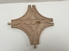 Large 4 Way intersection for wooden train track, fits Brio, Lillabo, Bigjigs etc