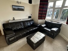 Italian Leather Sofa Set