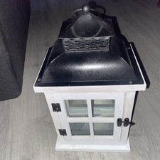 Wooden Rectangle Minster Lantern Candle Holder