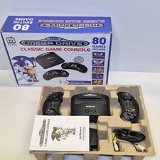 Boxed Sega Megadrive Console Mini Classic 80 Games 2 Wireless Controllers VGC