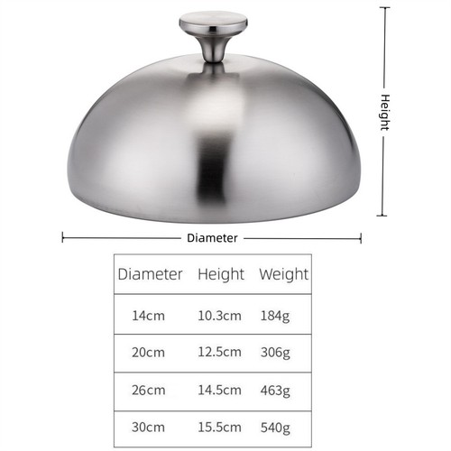 Stainless steel plate dome lid - dome,
