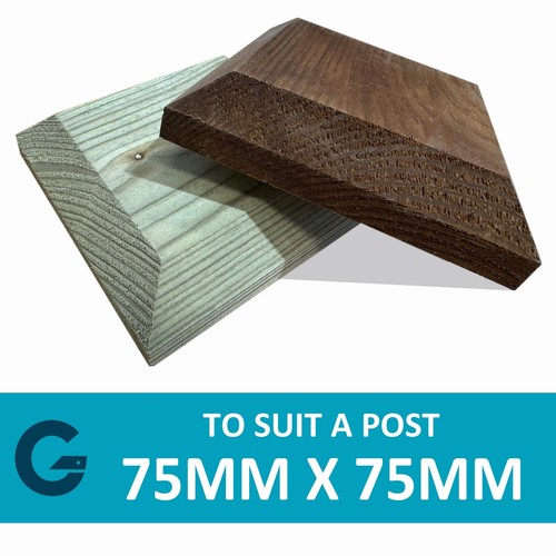 Wooden post caps bevelled - post,