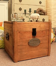 Wooden Chest Trunk Blanket Box