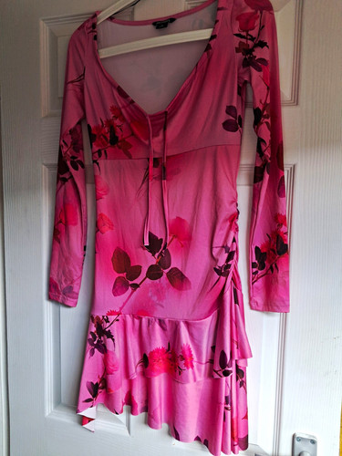 Monki pink floral neck - pink,