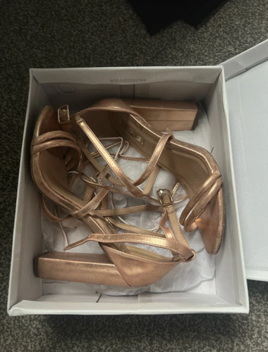 Rose gold linzi heels size - gold, 4