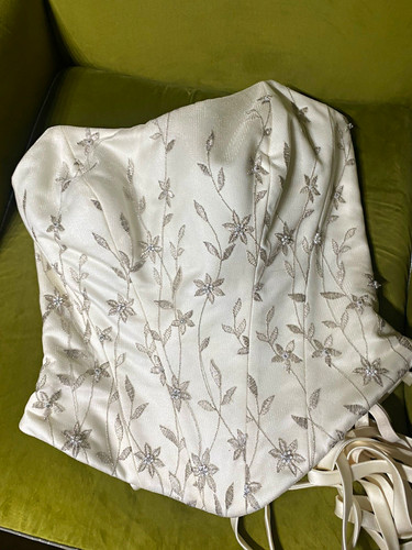 Annalisa ivory satin floral - annalisa,