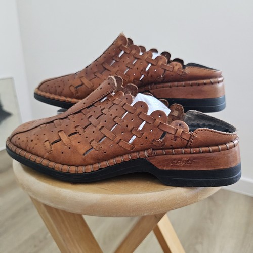 Vtg rieker brown - brown, mules