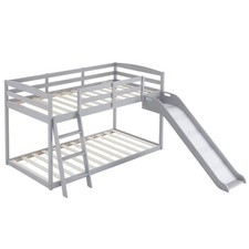 Bunk Bed with Curved Slide Low