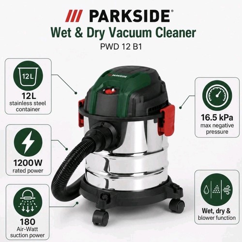 Parkside 12l wet - 12l, vacuum