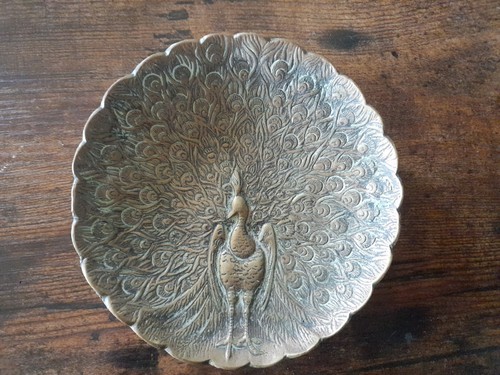 Vintage peerage brass peacock - brass,