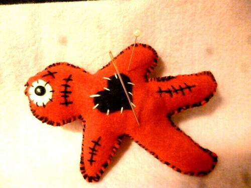 Handmade felt red voodoo - handmade,