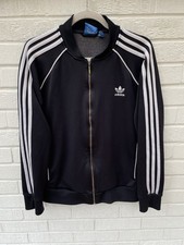 ADIDAS Jacket Mens Xtra Large Black Track Originals Firebird Superstar Trefoil