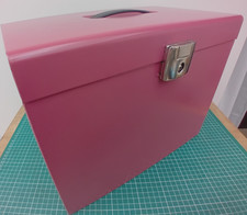 A4 Filing Box Metal Home Office Storage Lockable + 4 Suspension Files & 1 Key