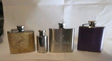 Vintage Joblot Of Hipflasks Including A 2.5oz Glenfiddich