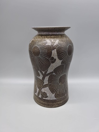 Studio pottery waisted vase - pottery,