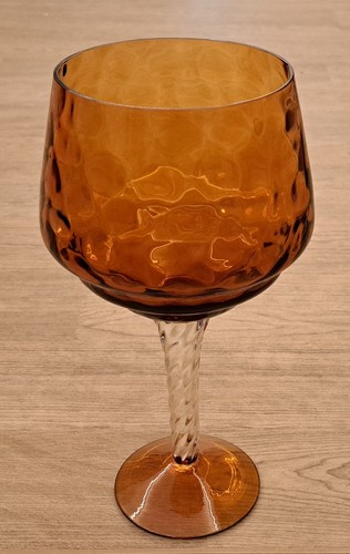 Amber coloured glass - glass, brandy