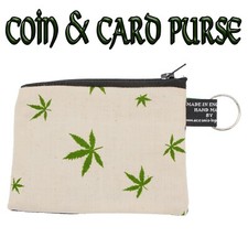 Hemp Coin & Card Purse Cash Money 100% cotton Fabric Christmas Stocking filler