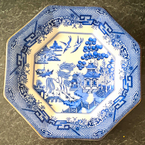 Blue white willow - white,