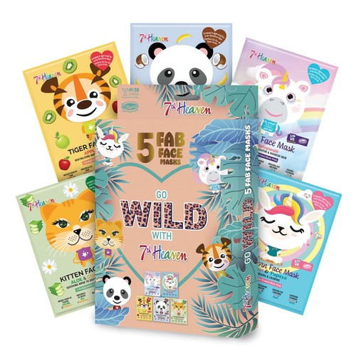 Wild animal face sheet - animal, mask