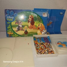 VINTAGE Disney Animal & Feiends  Hama Beads With 4 Bases & Poster Boxed  Used