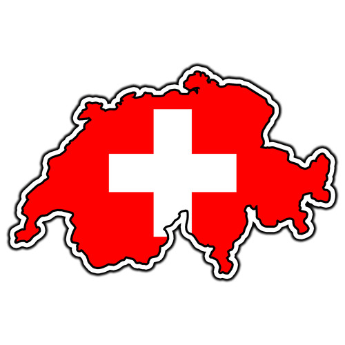 Switzerland country flag - country, map