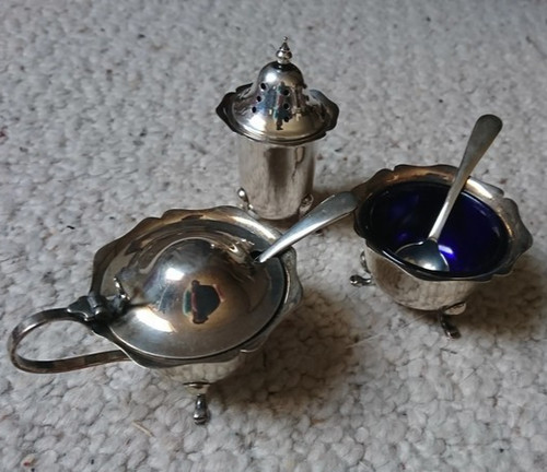 Vintage cruet set epns and - set,