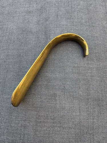 Vintage solid brass shoehorn - vintage,