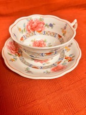 Vintage George Jones bone china crescent ware cup and saucer. Free post UK.