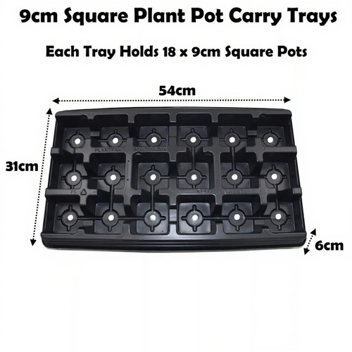 9cm square plant - pot, carry