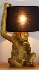 Monkey Table Lamp Odisha Resin Gold Animal Light, Home decorative, Living room 