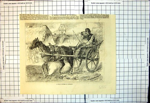 Original old antique print - original,