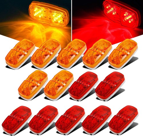14pc red amber led - red/amber, side