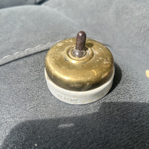 Antique brass ceramic light - antique, &